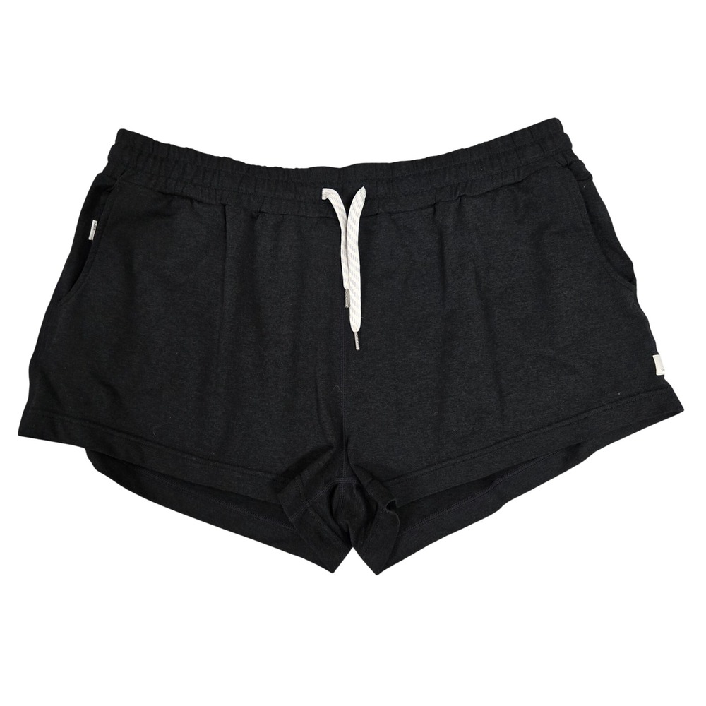 Vuori Halo Performance Shorts 2.0 Black Heather DreamKnit Athletic Women's XL